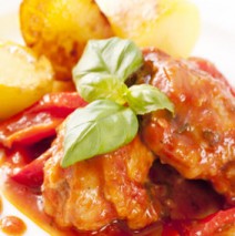 Il Pollo ai Peperoni – Huhn an Paprikaschoten