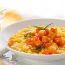 Kürbisrisotto mit Parmesan und Koriander