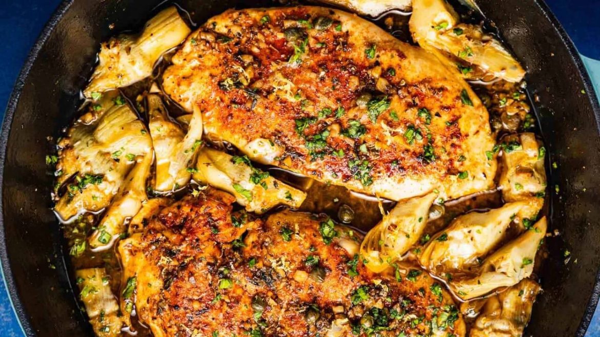 Italienische Rezepte - Artischocken Hähnchen