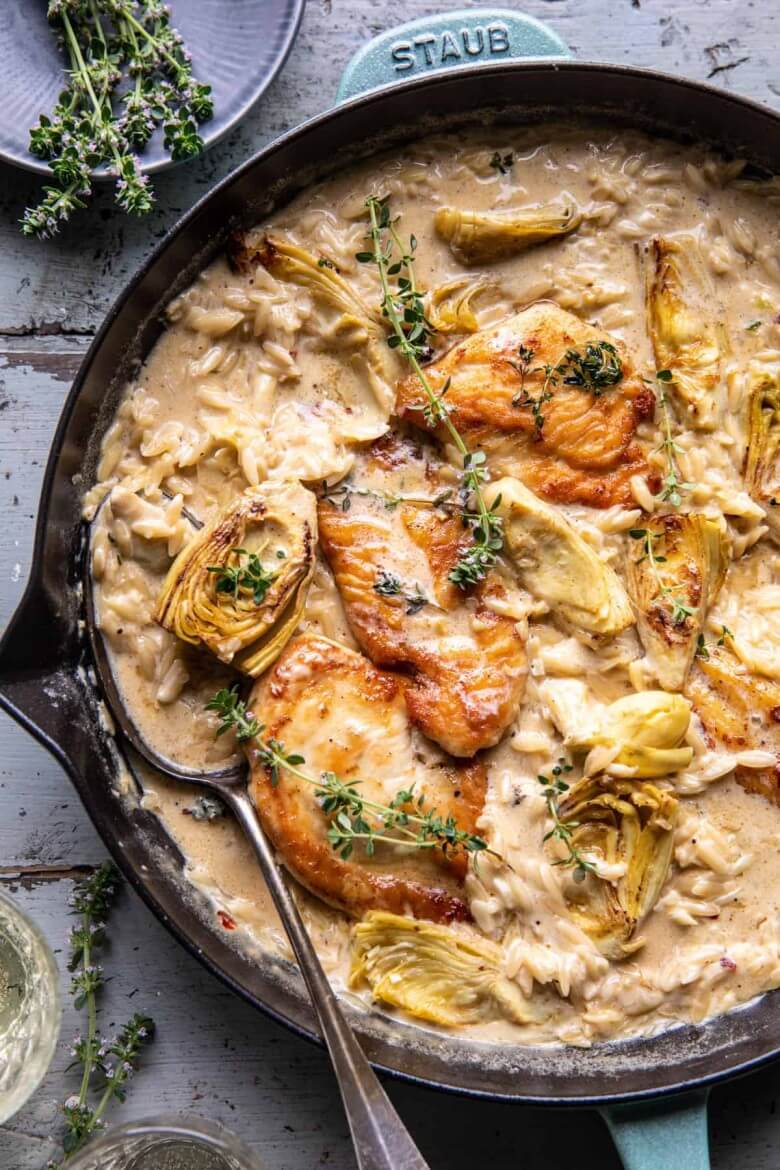 Italienisch kochen - Hähnchenbrust mit Artischocken