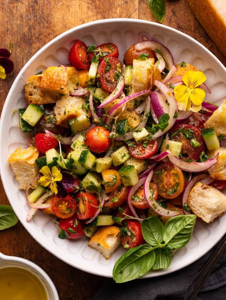 Panzanella ohne Balsamico traditionell