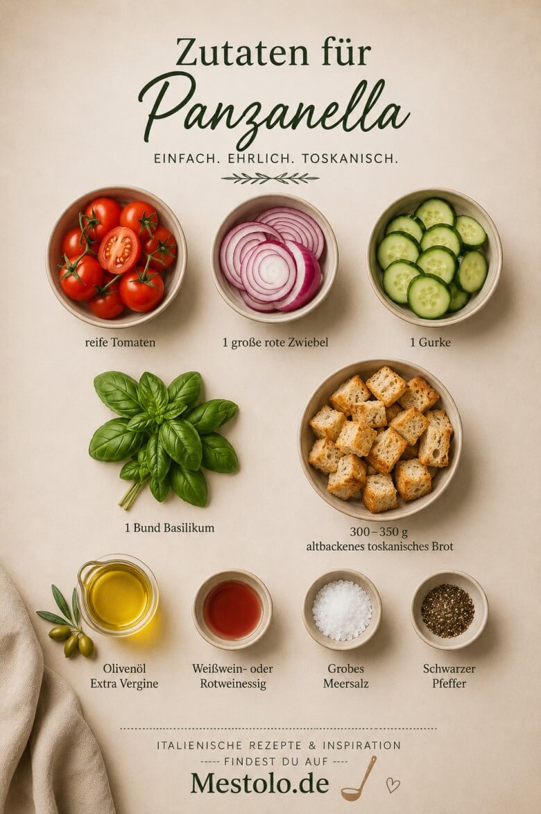 Authentische Panzanella Zutaten