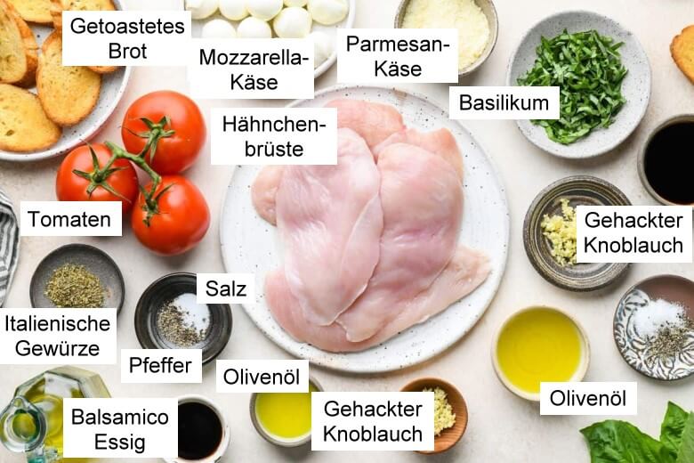 Bruschetta-Hähnchen - Zutaten