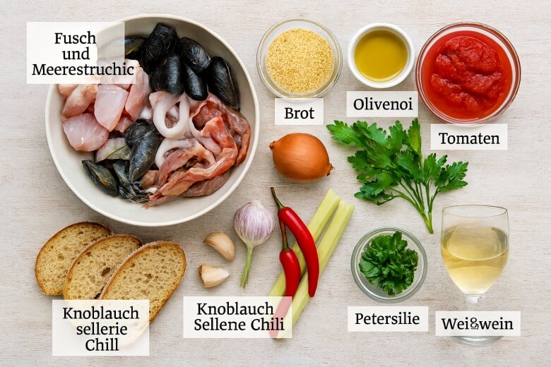 Zutaten für Cacciucco