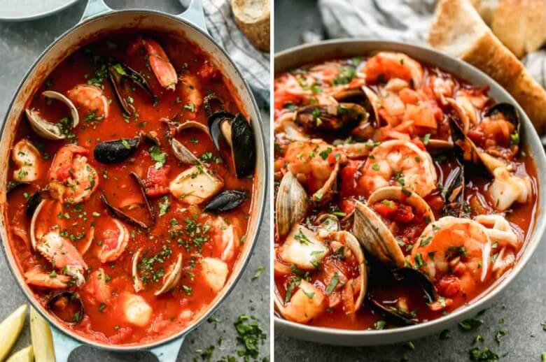 Fisch für italienischen Fischeintopf - Cioppino kochen
