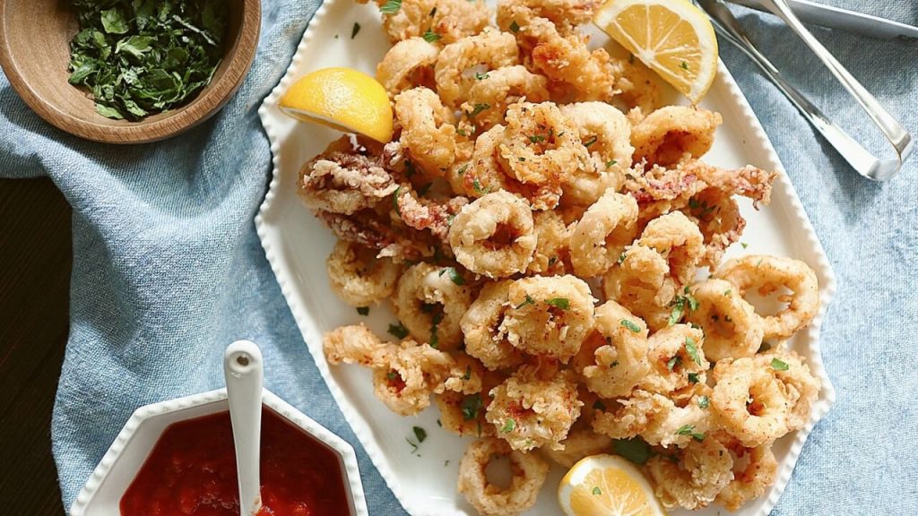 Italienisches Rezept für frittierte Kalamari