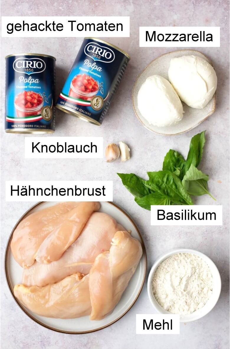 Hähnchen Sorrentina Zutaten