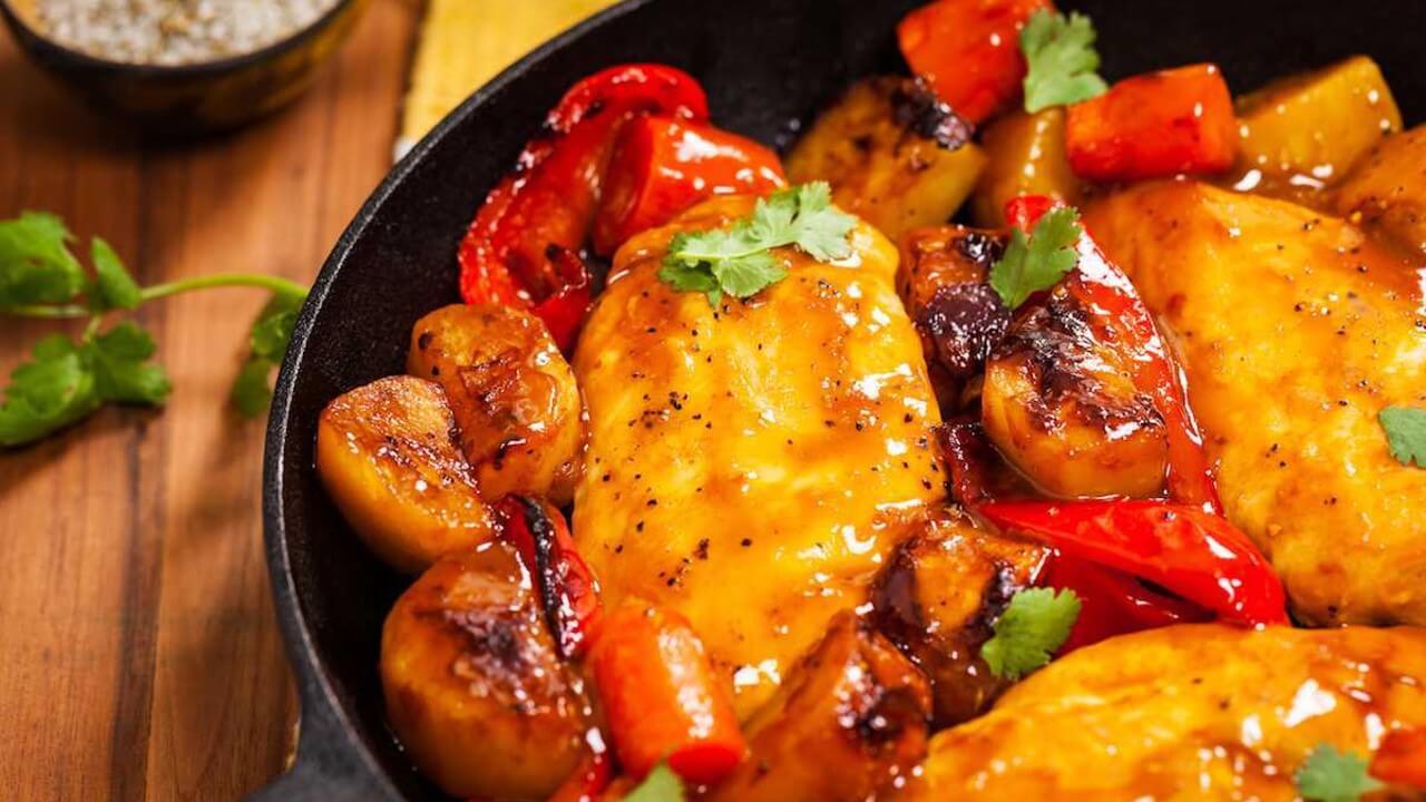 Huhn an Paprika: Original Rezzept der italienischen Küche