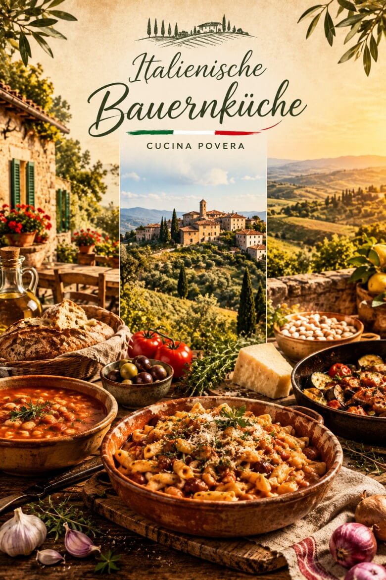 Traditionelle Cucina Povera mit einfachen Zutaten und italienischer Esskultur