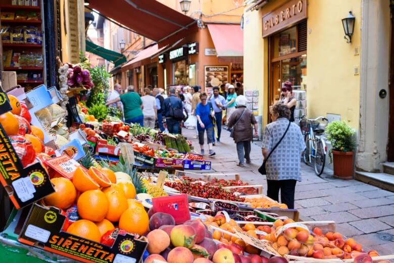 Achte auf frische italienische Produkte