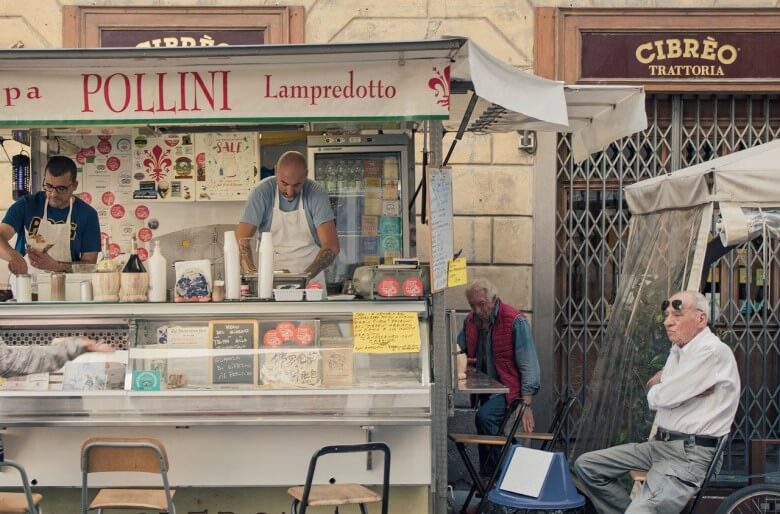 Streetfood-Stand in Italien