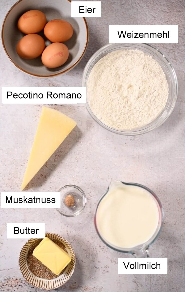 Zutaten für die Bechamel