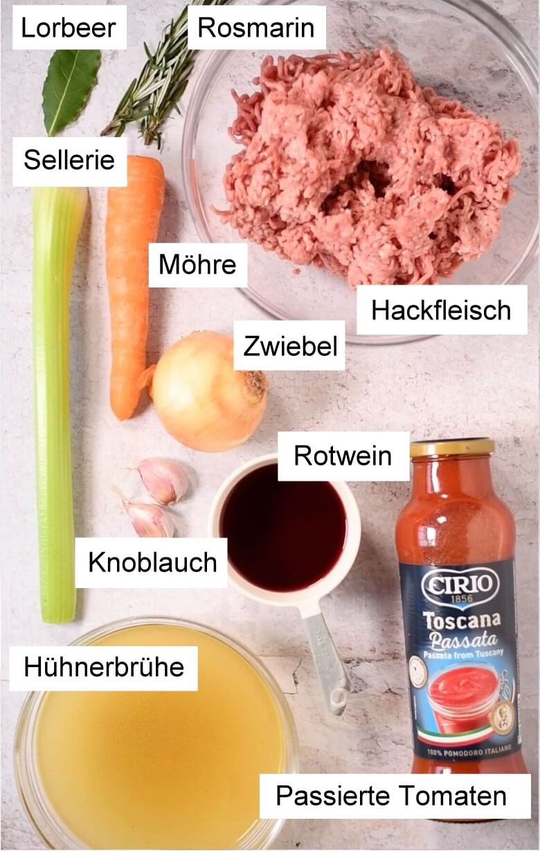 Lamm-Lasagne - Zutaten für das Ragout