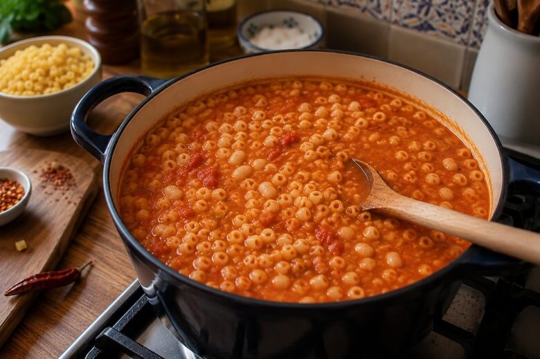Pasta e Fagioli - Pasta zugeben