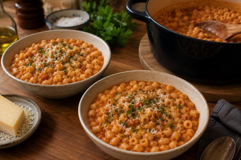 Lass die Pasta e Fagioli ruhen