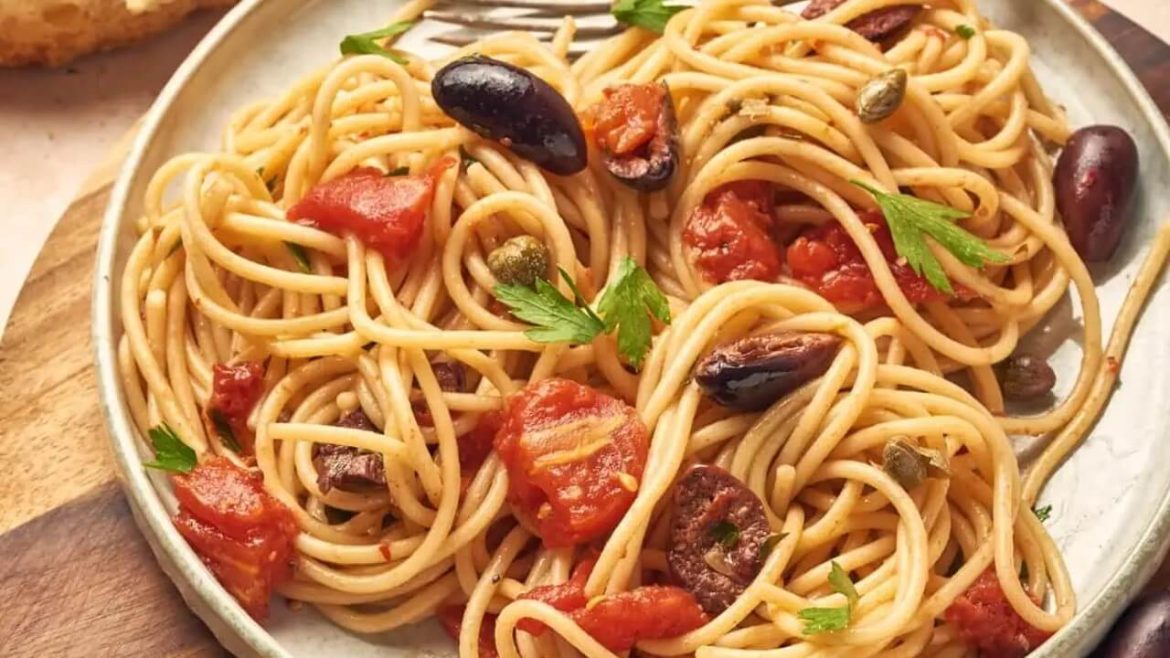 Pasta Puttanesca vegan kochen