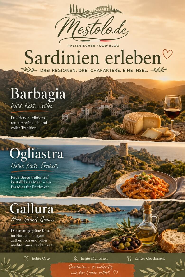 Drei Regionen Sardiniens – Barbagia, Ogliastra und Gallura