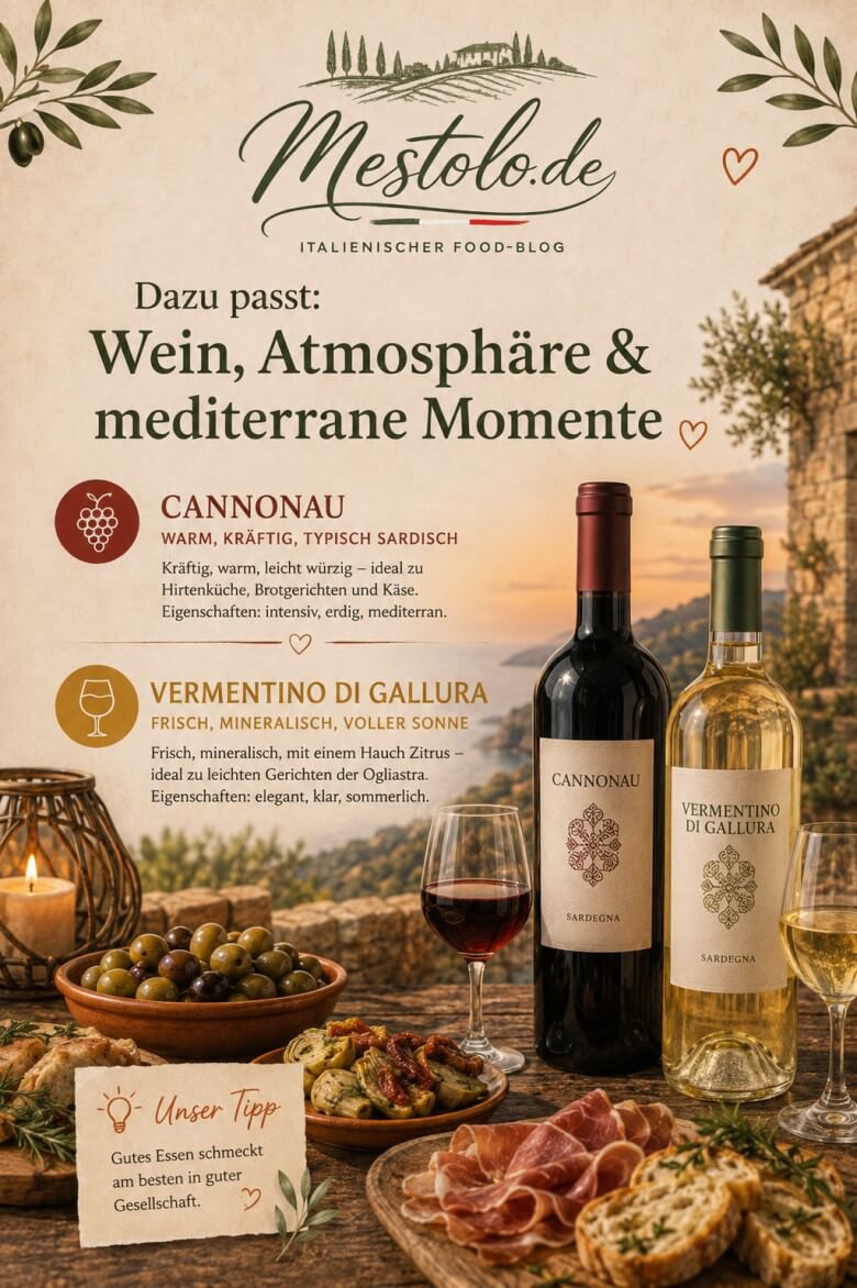 Cannonau und Vermentino – sardischer Wein zum mediterranen Menü