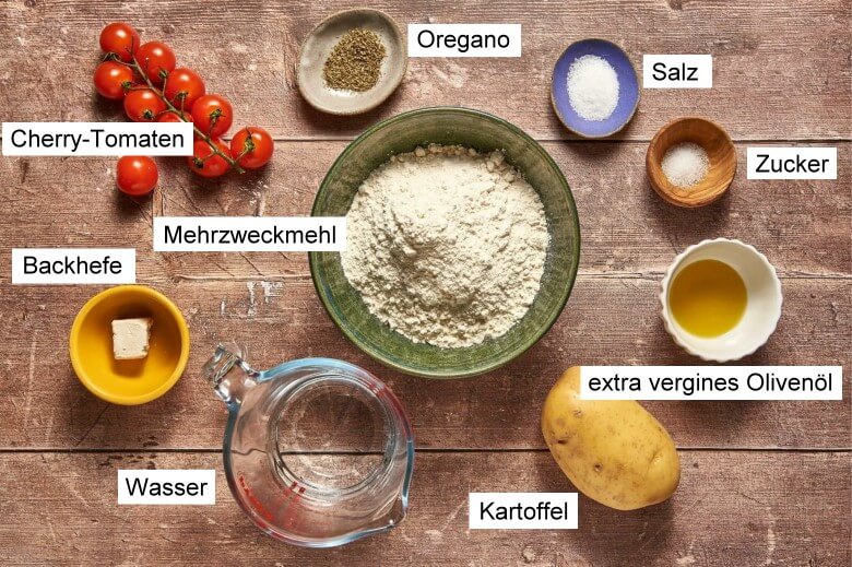 Tomaten-Focaccia - Zutaten