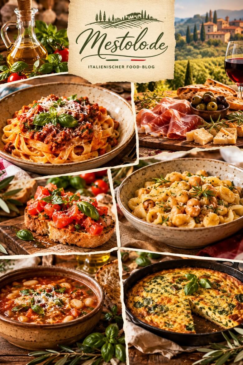 Typische Gerichte der Toskana mit Ribollita, Pappa al Pomodoro, Pici und regionalen Spezialitäten