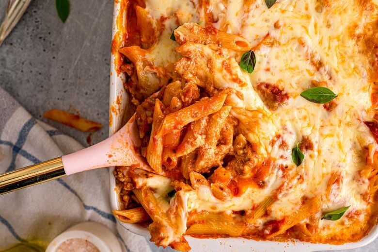 Überbackene Mostaccioli Varianten