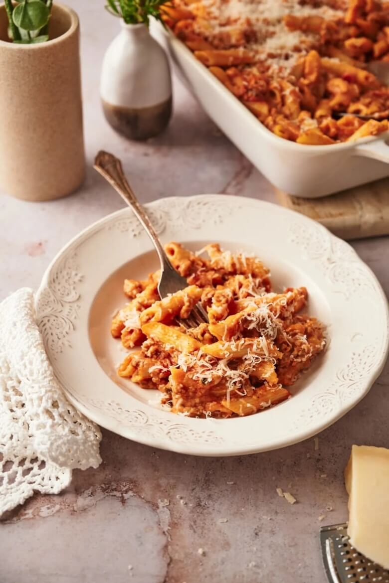 Rezept für überbackene Penne
